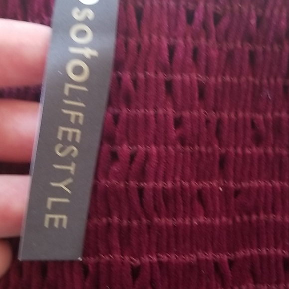 Velvety tube top- maroon - Picture 3 of 4